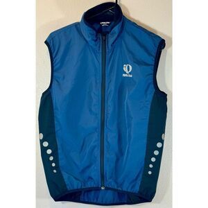 Pearl Izumi Men's Mesh Blue and Black Full Zip Front Cycling Vest Medium